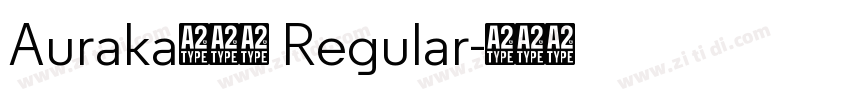 Auraka點陣宋 Regular字体转换